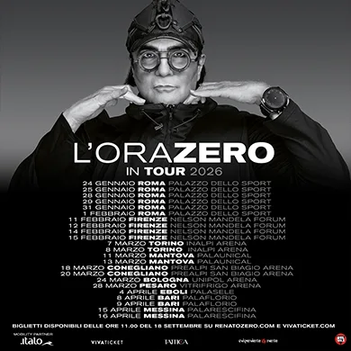 Renato Zero, l' OraZero tuor 2026